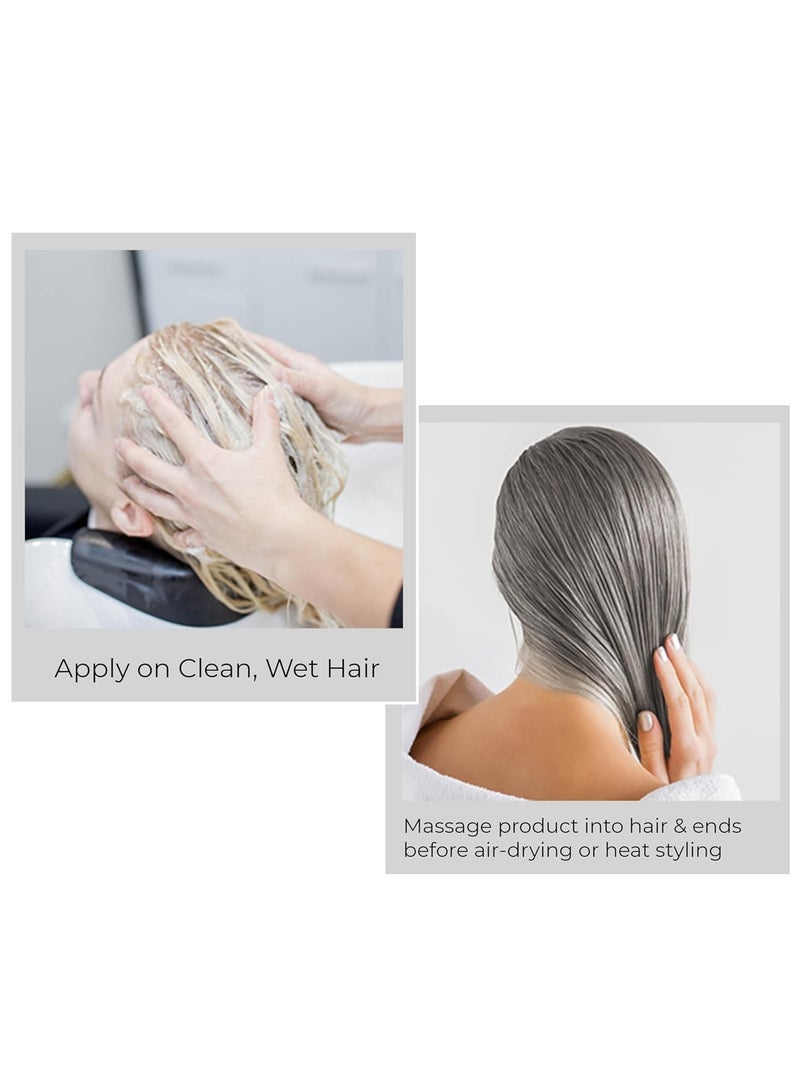 GK Hair Leave In Bombshell Purple Cream (3.4 Fl Oz/100ml) Conditioning Smoothing Moisturizing Hydrating Frizz Control for Blonde Damaged Hair Removes Yellow Brassy Tones Flyaways - Image 3