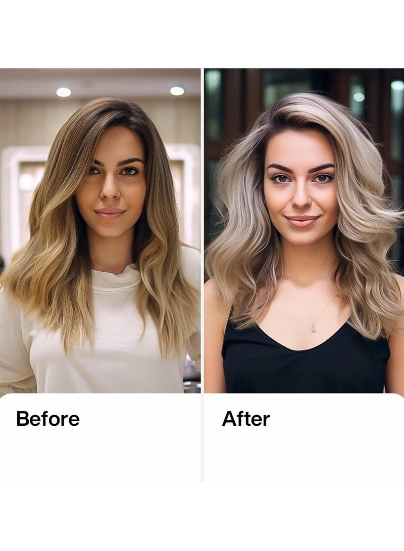 GK Hair Leave In Bombshell Purple Cream (3.4 Fl Oz/100ml) Conditioning Smoothing Moisturizing Hydrating Frizz Control for Blonde Damaged Hair Removes Yellow Brassy Tones Flyaways - Image 4