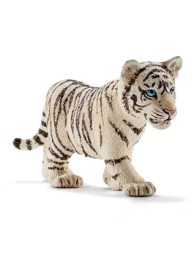 Schleich Schleich Wild Life Tiger Cub Figure (White)  - Image 1