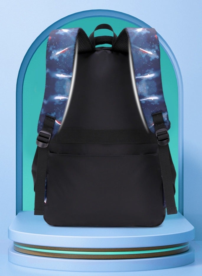 Generic Single Galaxy printed boys' backpack, junior high school backpack, elementary school backpack  - Image 5
