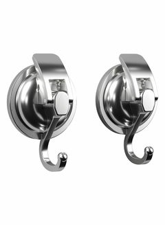 Y&D Vacuum Suction Cup Hooks, Silver Chrome-Plated Polished Heavy-Duty Hooks  - Image 1