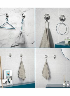 Y&D Vacuum Suction Cup Hooks, Silver Chrome-Plated Polished Heavy-Duty Hooks  - Image 5