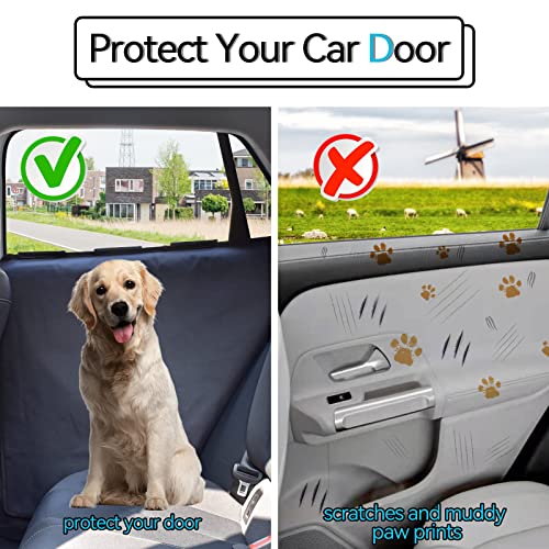Durapower Dog Car Door Protector丨2 Pack Extra Big & Thick Anti Pet Scratching Waterproof Vehicle Door Covers Guard Truck Interior Panel Safe SUV Universal 600D Black - Image 4