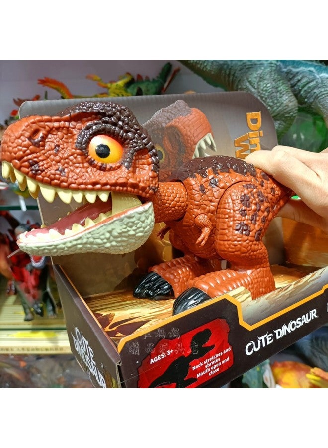 Q Version T-Rex Toy Jurassic Dinosaur World Boy Novelty Interactive Voice Mouth Movable Model Gift-Color:Green Function To See The Main Picture Video - Image 4