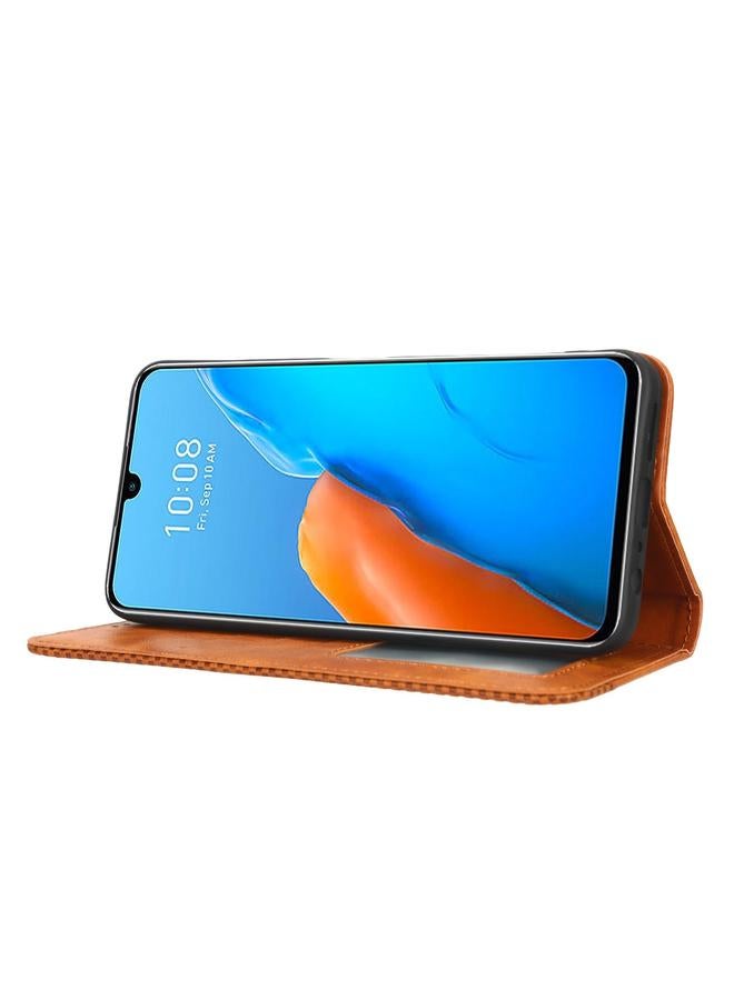 زبون جراب لهاتف Infinix Note 12 Pro 4G X676B مصنوع من الجلد بمشبك مغناطيسي بتصميم كلاسيكي - Image 4