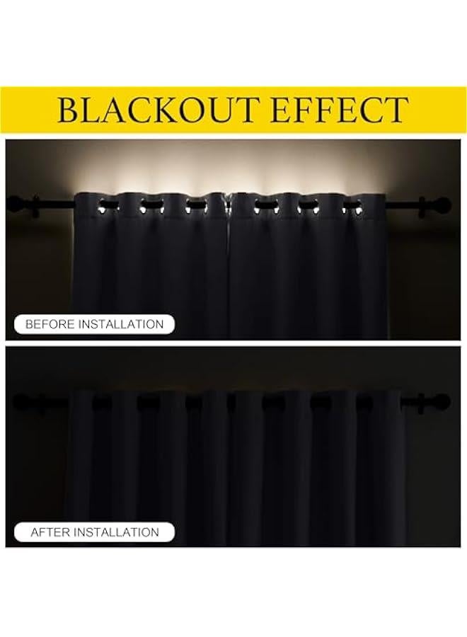 Arabest White Blackout Band for 24 Grommets on Living Room/Bedroom/Kitchen Curtains, 12 Panels, Tab Top Light Blocking Belt for Grommets on Drapes, 5 by 11  - Image 2