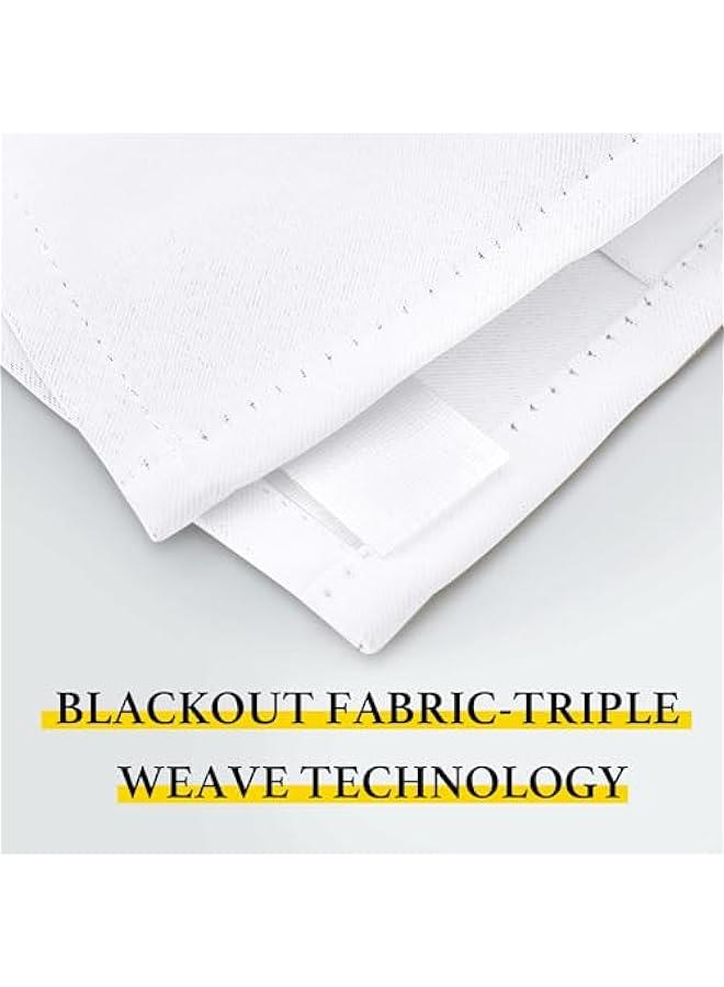 Arabest White Blackout Band for 24 Grommets on Living Room/Bedroom/Kitchen Curtains, 12 Panels, Tab Top Light Blocking Belt for Grommets on Drapes, 5 by 11  - Image 4