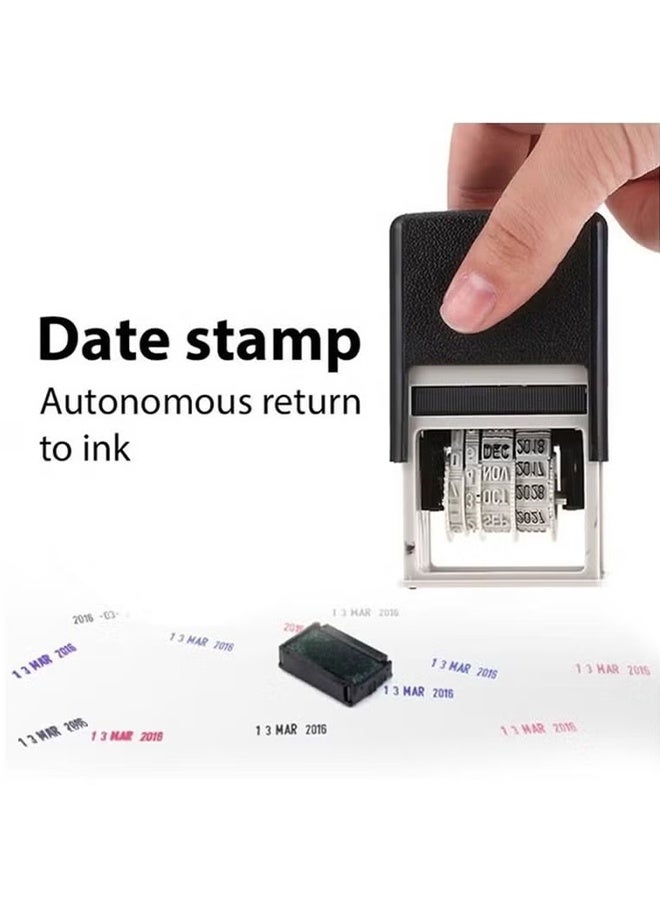 HY Portable Mini Words Wheel Scrapbooking Supplies Stamping Account Roller Seal DIY Office Supplies Mud Set Date Seal Date Stamps (No Ink) - Image 2