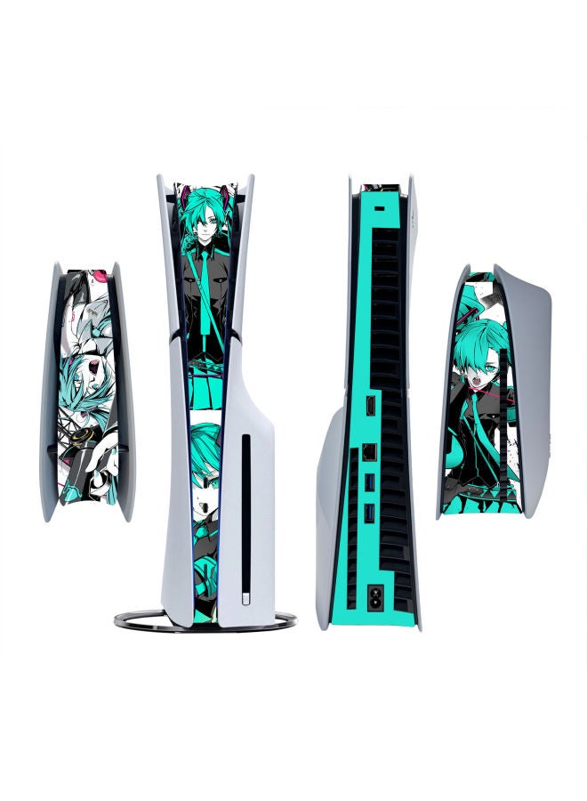 Suitable For PS5 Slim Middle Strip Sticker PS5 Slim Middle Strip Cartoon Sticker Matt Film Scratch-resistant Glue-Color:Coral P5SCBQB-0079 - Image 3