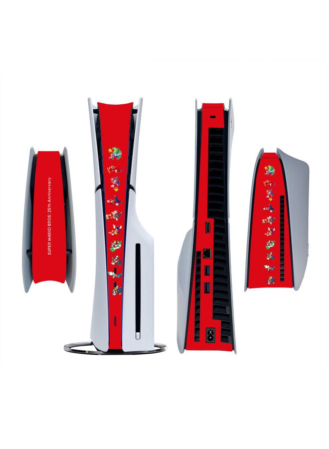 Suitable For PS5 Slim Middle Strip Sticker PS5 Slim Middle Strip Cartoon Sticker Matt Film Scratch-resistant Glue-Color:Coral P5SCBQB-0079 - Image 1