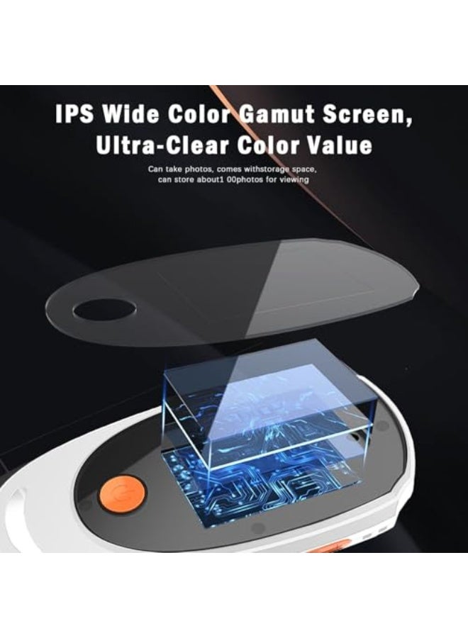 Generic Portable Digital Microscope, 500X Magnification Handheld Magnifying Glass with Adjustable 8 LED Lights, 2.0inch Color Screen, USB Connection to PC, for Outdoor Scientific (White)  - Image 3