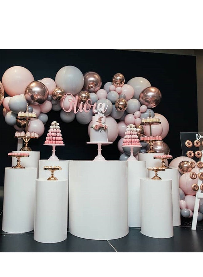 DUNISO 170pcs Multicolor Balloon Garland Arch Kit Metallic Pink and Grey Pastel Latex Balloons Set For Baby Wedding Birthday Party Background Decorations - Image 5