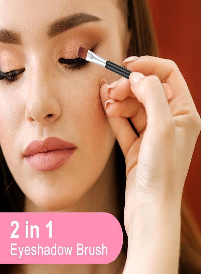 Fyntave 30 Pcs Dual End Eyeshadow Smudge Brush 2 in 1 Eyeshadow Sponge Concealer Brush Double Sided Eye Shadow Applicators Sticks 3 Inch Disposable Eye Makeup Cosmetic Tool with Sponge Head And Bristles Heads - Image 5