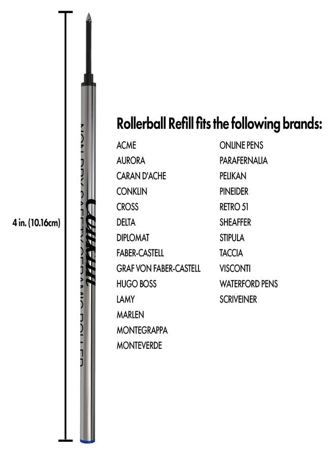 Conklin Non-dry Ceramic Rollerball Refill, Blue (2 pcs tube) - Image 2