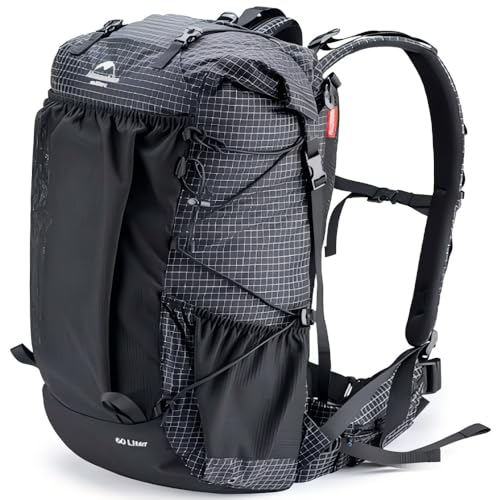 windhike Naturehike Rock-40L/60L+5L Internal Frame Hiking backpacking backpack, Camping Waterproof Bag, Ultralight Outdoor Daypack with Rain Cover for Hiking, Backpacking,Camping Survival(60+5L(updated)) - Image 1