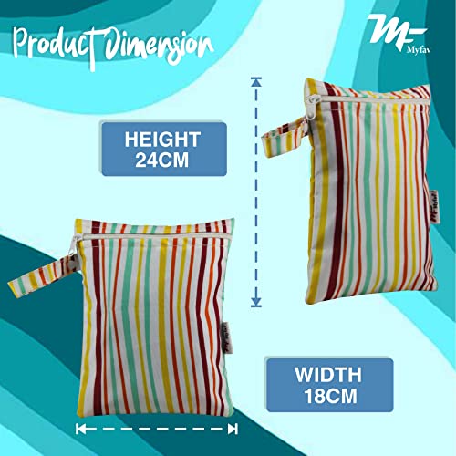 Myfav MY FAV Waterproof Wet Bag | Washable & Reusable Storage Pouch | Wet & Dry Organizer for Travel; Beach; Pool; Stroller; Diapers; Dirty Gym Clothes; Wet Swimsuits & Toiletries-Pack of 3 - Image 4
