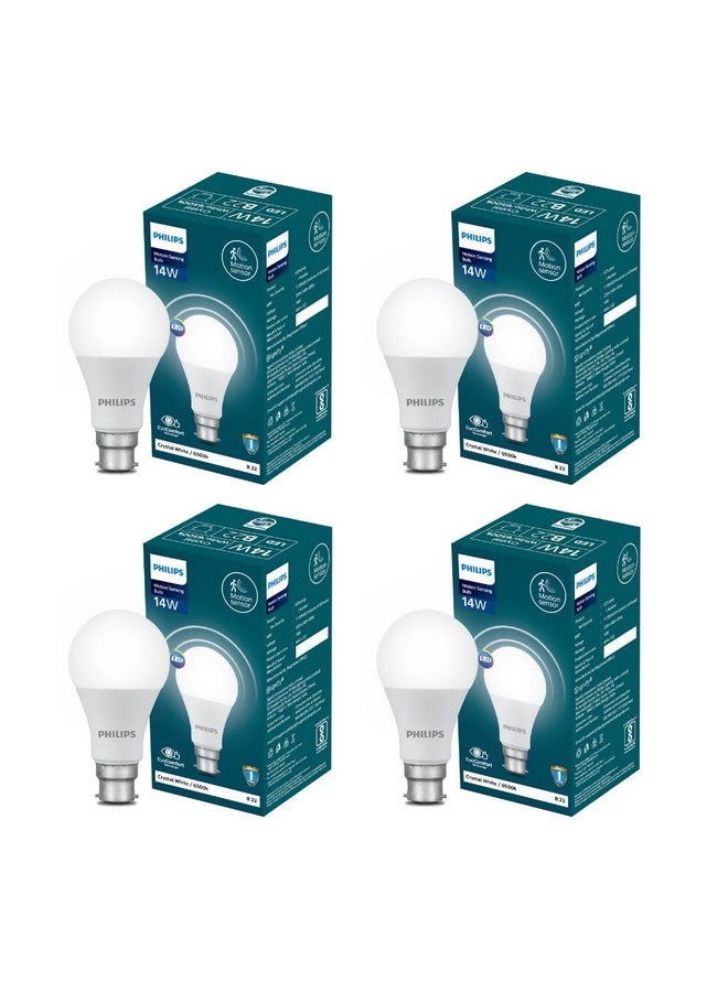 PHILIPS Motion Sensor 14W B22 LED Bulb | motion Sensor Light for Home | motion Sensor LED Bulb | Crystal White, Pack of 1
