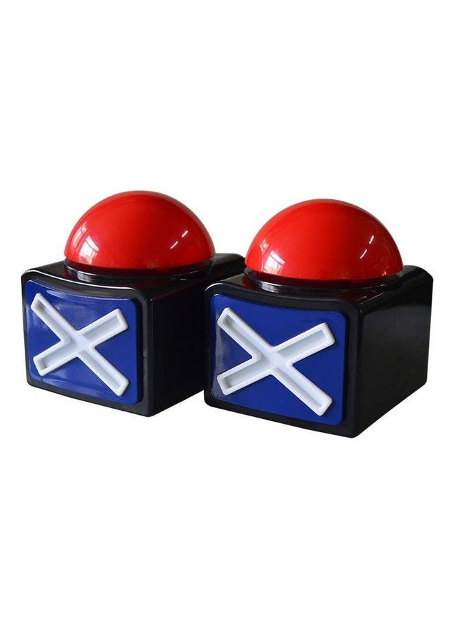 2Pcs Game Buzzer, Answer Buzzers For Game Show With Light & Alarm Sound Game Show Button Box Party Contest Prop Toy, Trivia Quiz Got Talent Buzzer For Kids Adult Family Feud Game