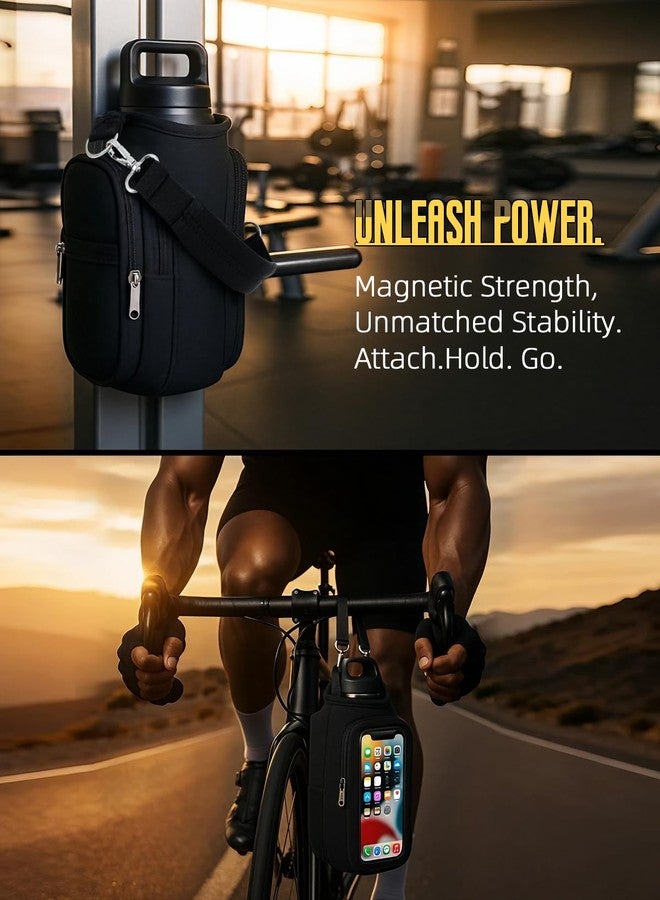 Crazeal Magnetic Gym Bag for Men & Women - Water Bottle Holder, Crossbody Strap, Touchscreen Pocket & Creative Storage - Perfect for Gym, Running, Travel & Fitness Essentials - Image 5