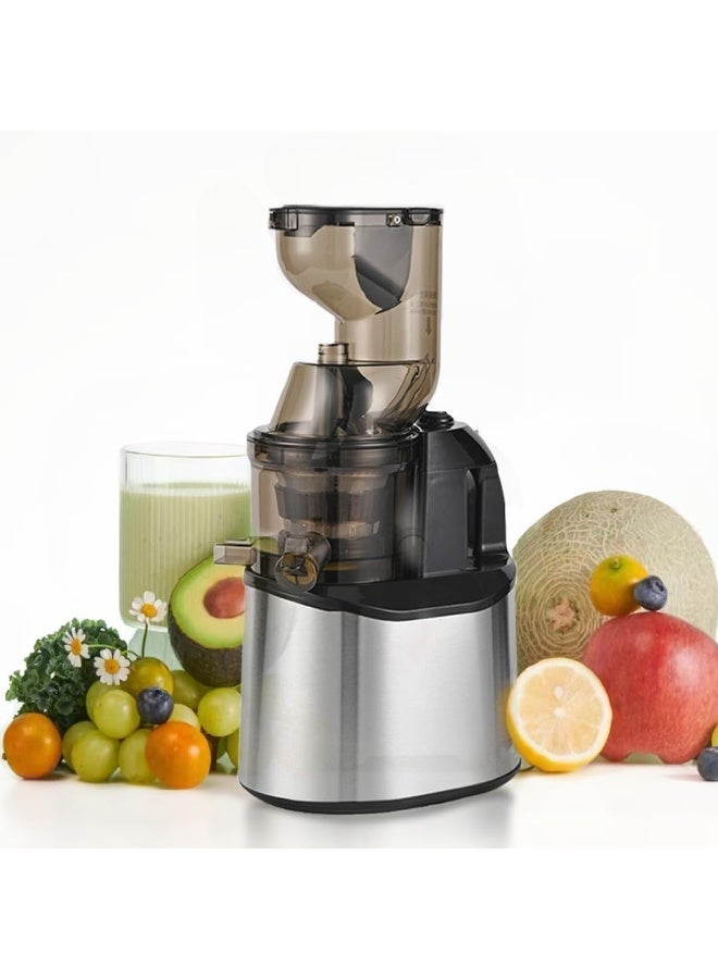 Silver Love Electric Cold Press Juicer with Stainless Steel Body and Large Feeding Chute for Fast Juicing - Image 1