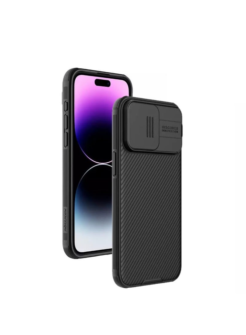 Nillkin Protective Case for Iphone 15 Pro Max Case, CamShield Slim case Protective Cover with Camera Protector Hard PC TPU Ultra Thin Anti-Scratch Phone Case for Iphone 15 Pro Max 5G (Black)