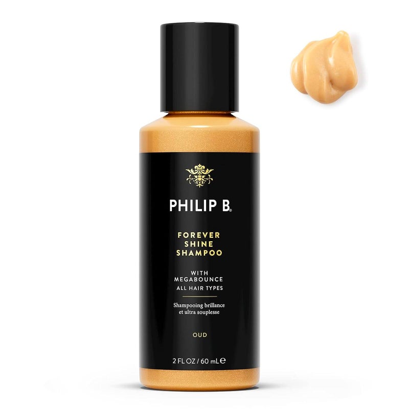 PHILIP B Forever Shine Shampoo 2 fl oz 60 ml  Volumizing Cleanser With Notes of Pure Oud Leaves Hair Smooth  Glossy Reduces Frizz For All Hair Types