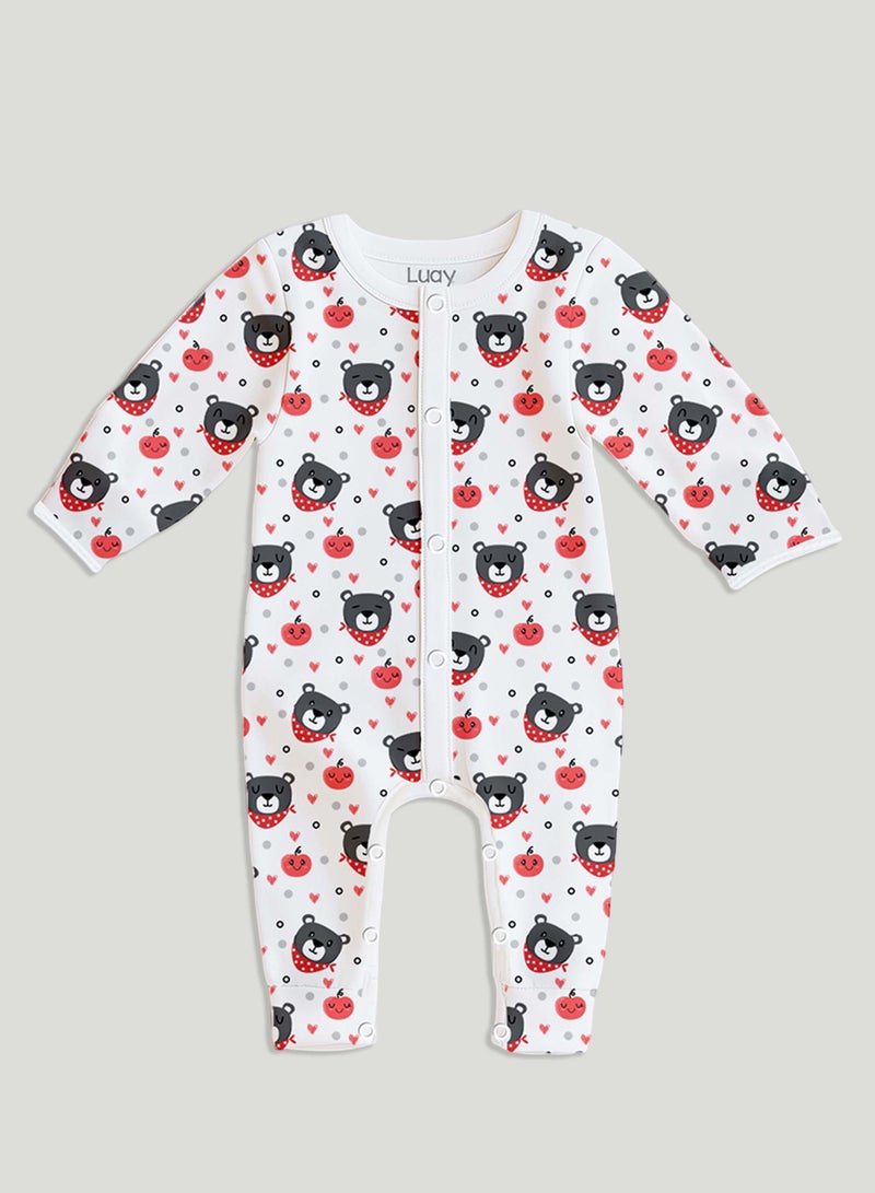 LUAY LUAY 100% Cotton Full Sleeves Printed Baby Romper,Bodysuit Jumpsuit for Baby Girls & Baby Boy (Pack of 6) - Image 2