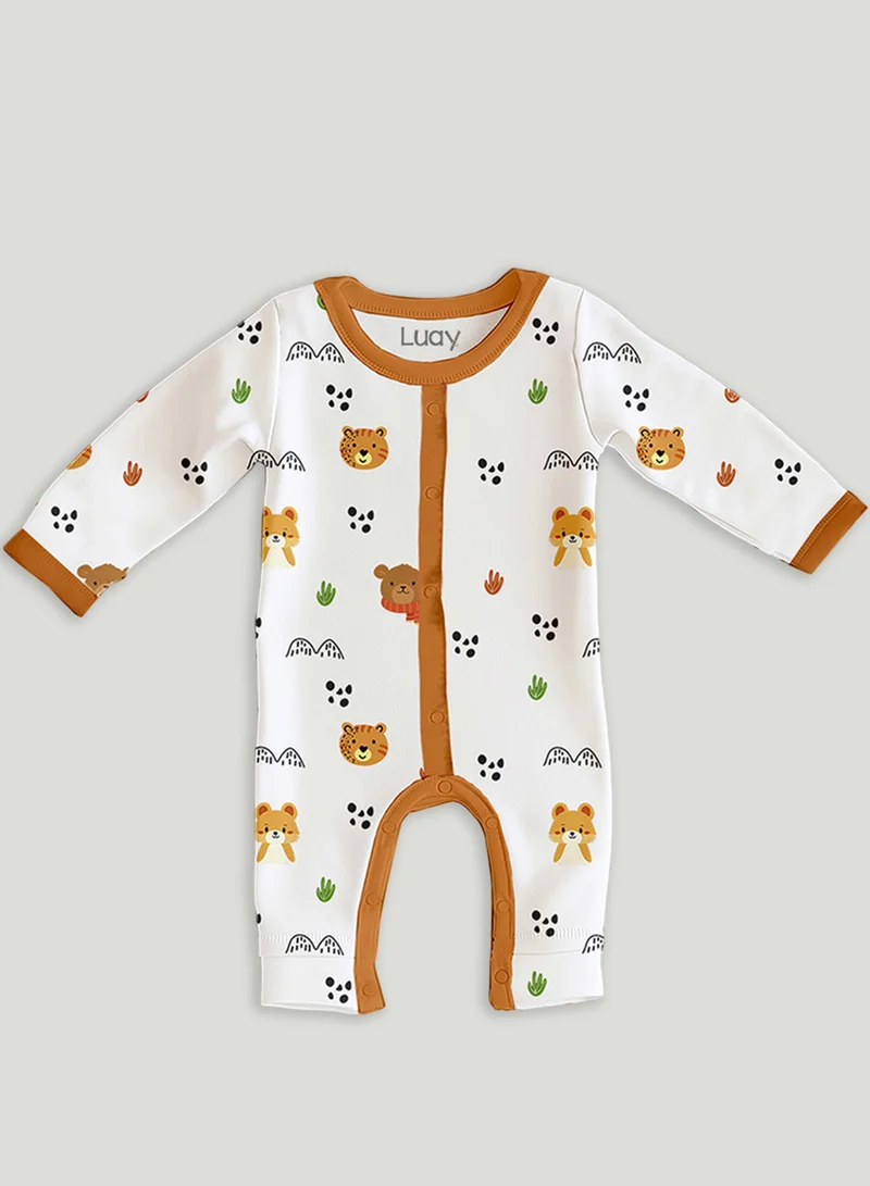 Luay  LUAY 100% Cotton Full Sleeves Printed Baby Romper,Bodysuit Jumpsuit for Baby Girls & Baby Boy (Pack of 6)  | Best Price UAE