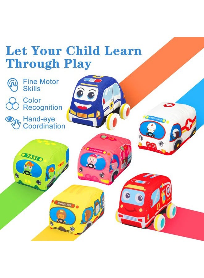 LOVKIZ Baby Toys 6 to 12 Months - Soft Car Toys for 1 Year Old Boy Girl with Playmat Storage Bag - Infant Baby Toys 12-18 Months Toddler Toys Age 1-2 - 1st Birthday Gifts for 1 2 3 Year Old (6 Sets) - Image 2
