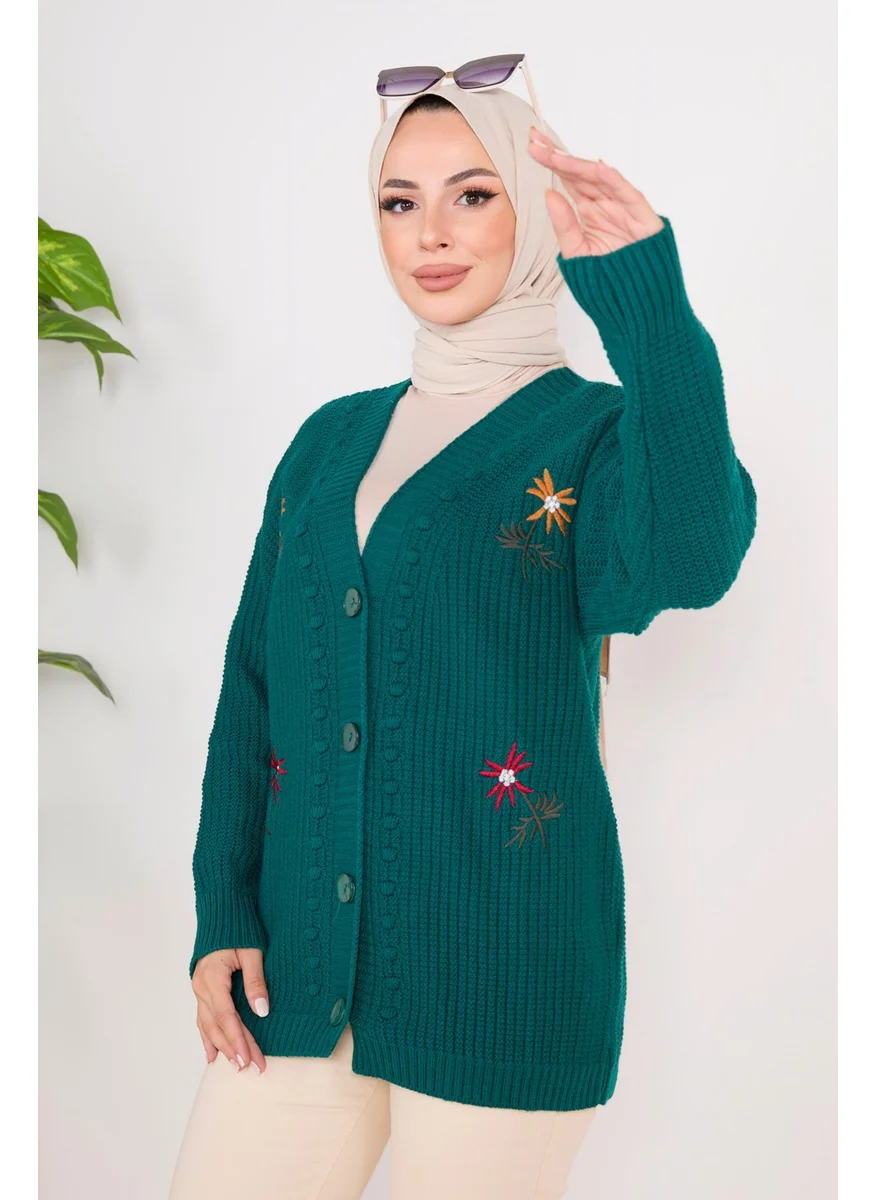 Tofisa 23088-ZUMRUT Knitwear Cardigan