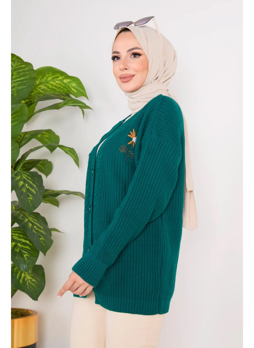 Tofisa 23088-ZUMRUT Knitwear Cardigan