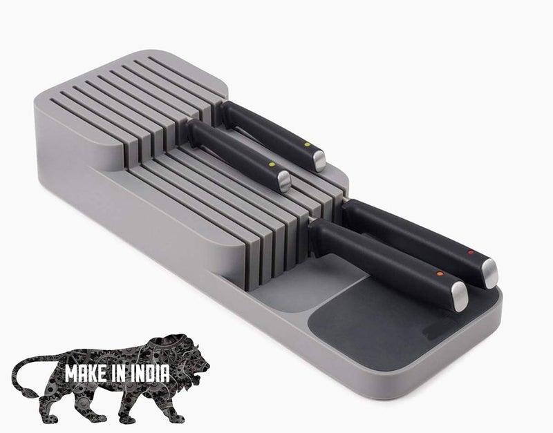 HMV MALL Plastic Double Layer Kitchen Knife Organizer Drawer Block for Home and Kitchen - Image 5