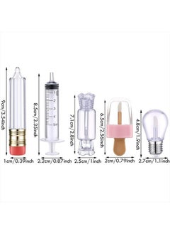 28 Pieces Transparent Empty Lip Gloss Tube Containers, Include 24 Pencil and Candy Shaped Lip Oil Bottles, Ice Cream and Funny Light Bulb Shaped Lip Balm Tube, 4 Plastic Syringe for Women Girls DIY - pzsku/Z15096E63619ED794228FZ/45/_/1683798848/3954f3dc-7962-4ad7-8aa4-d2c5b63ca31d