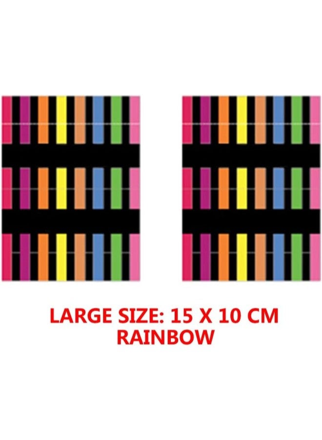 klarako Car Door Label Logo Creative Water Washing Label Mark Tag Badge Sticker Trunk Decoration for Cooper R55 R56 R57 R60 F54 F55 F56 F60 Clubman Hatchback Countryman (Rainbow,Large Size) - Image 1