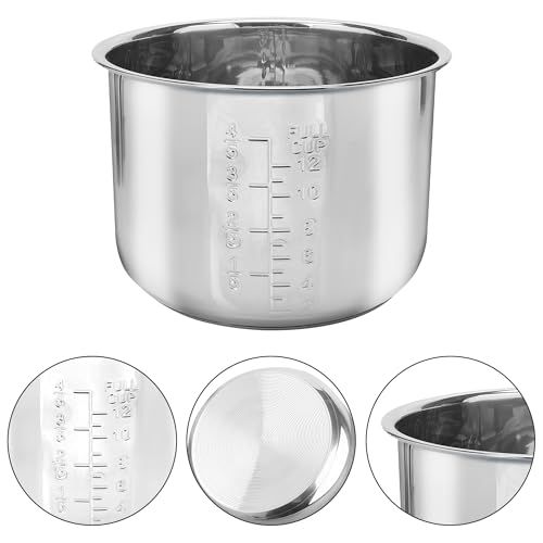 Linkidea Rice Cooker Inner Pot Replacement, 304 Stainless Steel Pressure Cooker Pot, Dishwasher Safe Inner Bowl Replacement Compatible with Instant Pot Duo 7-in-1 6 Quarts Cooker - Image 3