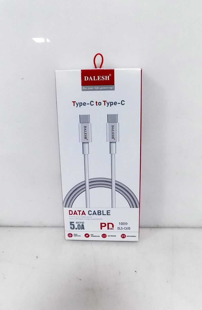 كابل بيانات داليش USB Type-C إلى Type-C - 1 متر