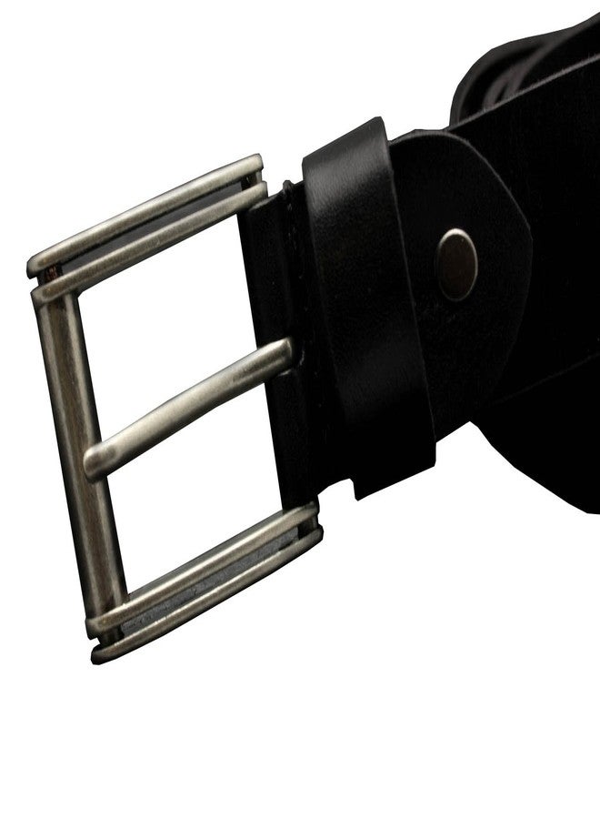 vogueteen Men's Punk Genuine Leather Belts Biker Rock Skull Cross Black Waist Strap belt - Image 3