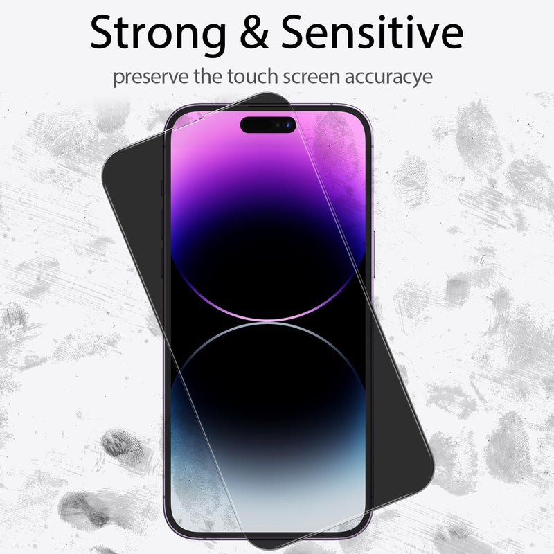 Cutebe 3 Pack Privacy Screen Protector for iPhone 14 Pro Max+3 Pack Camera Lens Protector with Tempered Glass, Touch Sensitive and Case Friendly - Image 5