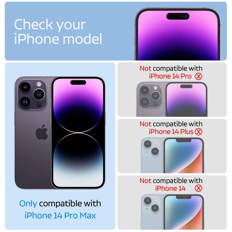 Cutebe 3 Pack Privacy Screen Protector for iPhone 14 Pro Max+3 Pack Camera Lens Protector with Tempered Glass, Touch Sensitive and Case Friendly - Image 2