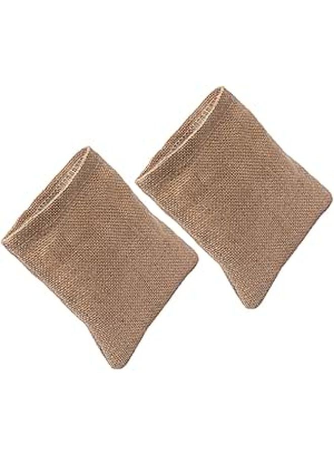 2Pcs Natural Linen Photo Gunny Bags Small Storage For Food Serving Home Decor - Image 1