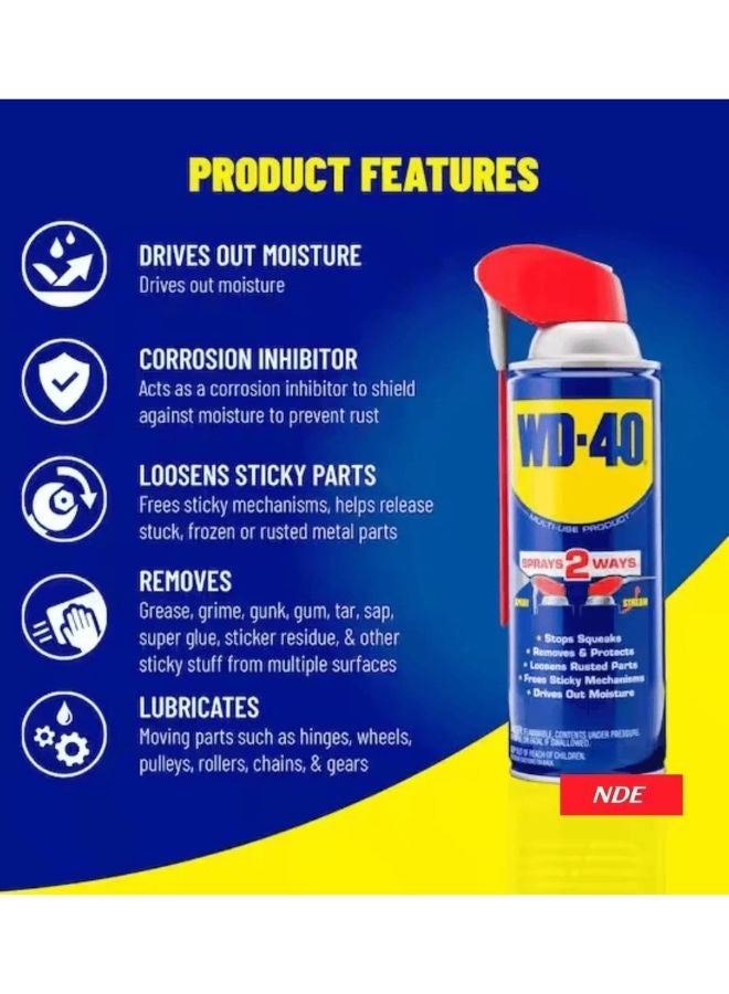 WD-40 Multi-Use 330ml Spray Aerosol Can All-Purpose Lubricant, Cleans Rust, for Home & Workshop Use - Image 2