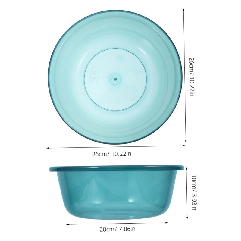 Blue Thickened Plastic Washbasin 2pcs Durable Bathroom Salon Bowl Face Cleansing Foot Bath - Image 3