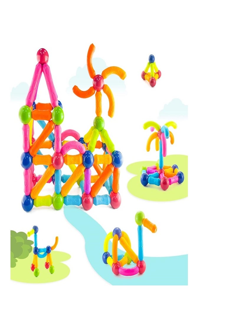 Magnetic Sticks and Balls Playset, Magnetic Building Sticks, Educational Toys for Kids Ages 3 and Up, Magnetic Blocks Toys, 46 Pieces  - Image 4