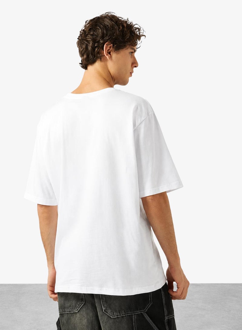 Seventy Five Graphic Crew Neck Oversize Drop Shoulder T-Shirt - Image 2