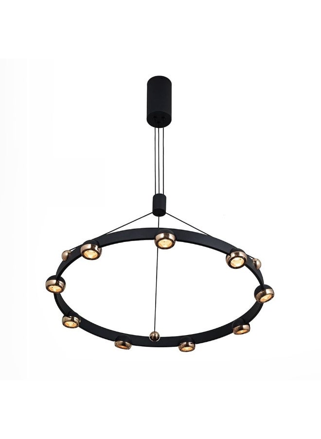 DANUBE HOME Serena Chandelier Iron+Alu D68 Xh15X W68 Led Black - Image 2