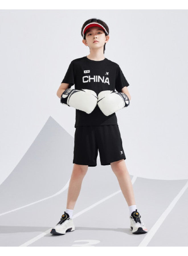 XTEP Comfortable And Breathable Unisex All-size 2025 New Short-sleeve Knitwear For Children, Kids Wear - Image 1