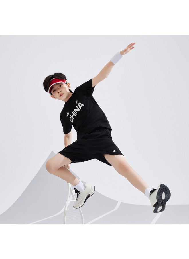 XTEP Comfortable And Breathable Unisex All-size 2025 New Short-sleeve Knitwear For Children, Kids Wear - Image 4