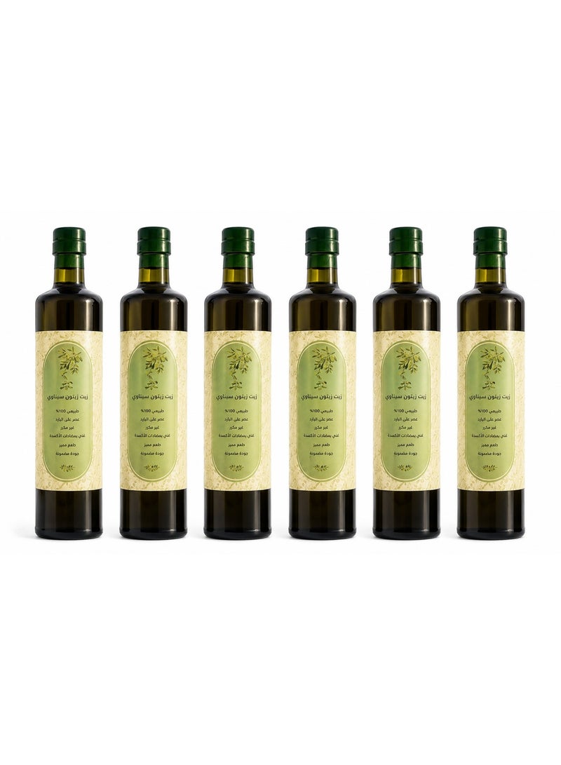 Sinai Turquoise Offer: 6 x 500g Glass Bottles of Sinai Olive Oil - Image 1
