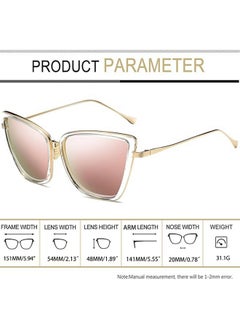 Joopin Tortoise Cateye Sunglasses & Mirrored Gold Cat Eye Shades For Women Fashion Becky Oversized Sun Glasses Uv400 Sunnies Large Shady Rays  - Image 4