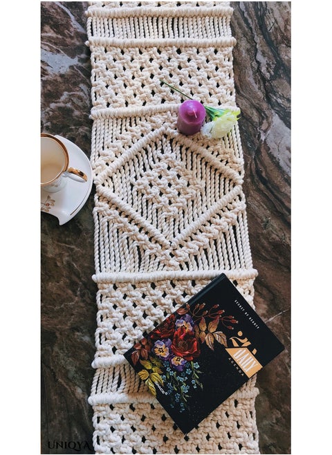 مفرش طاولة مكرمية 30×140سم